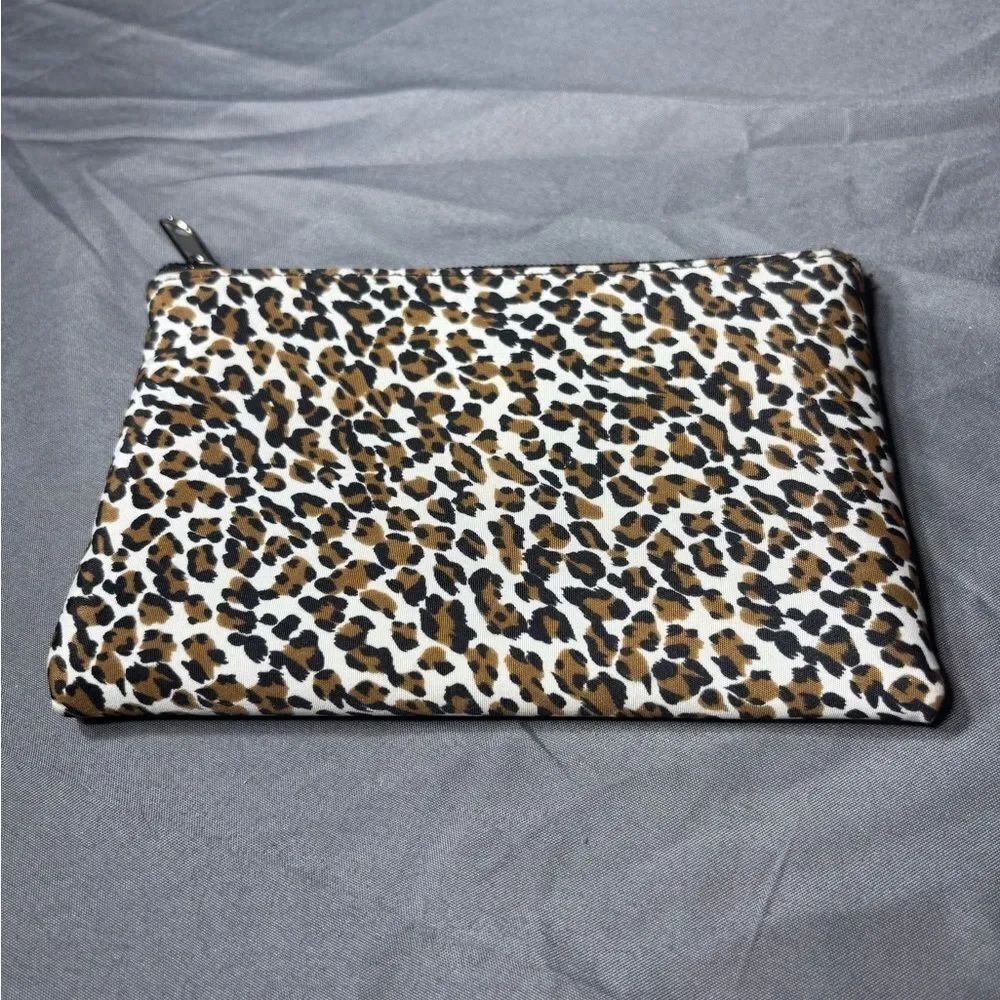 Leopard Print Cosmetic Pouch - Brown & Black EPC